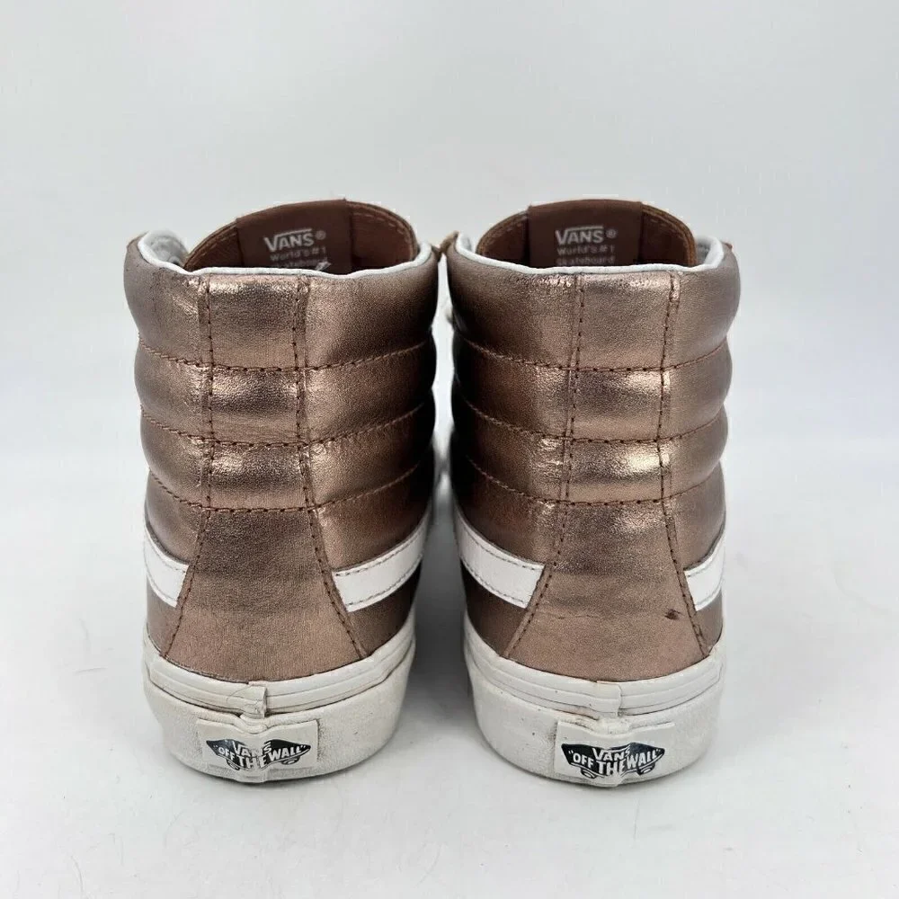Vans Off The Wall Unisex Size 7M 8.5W Sneaker Shoes Metallic Gold 721277